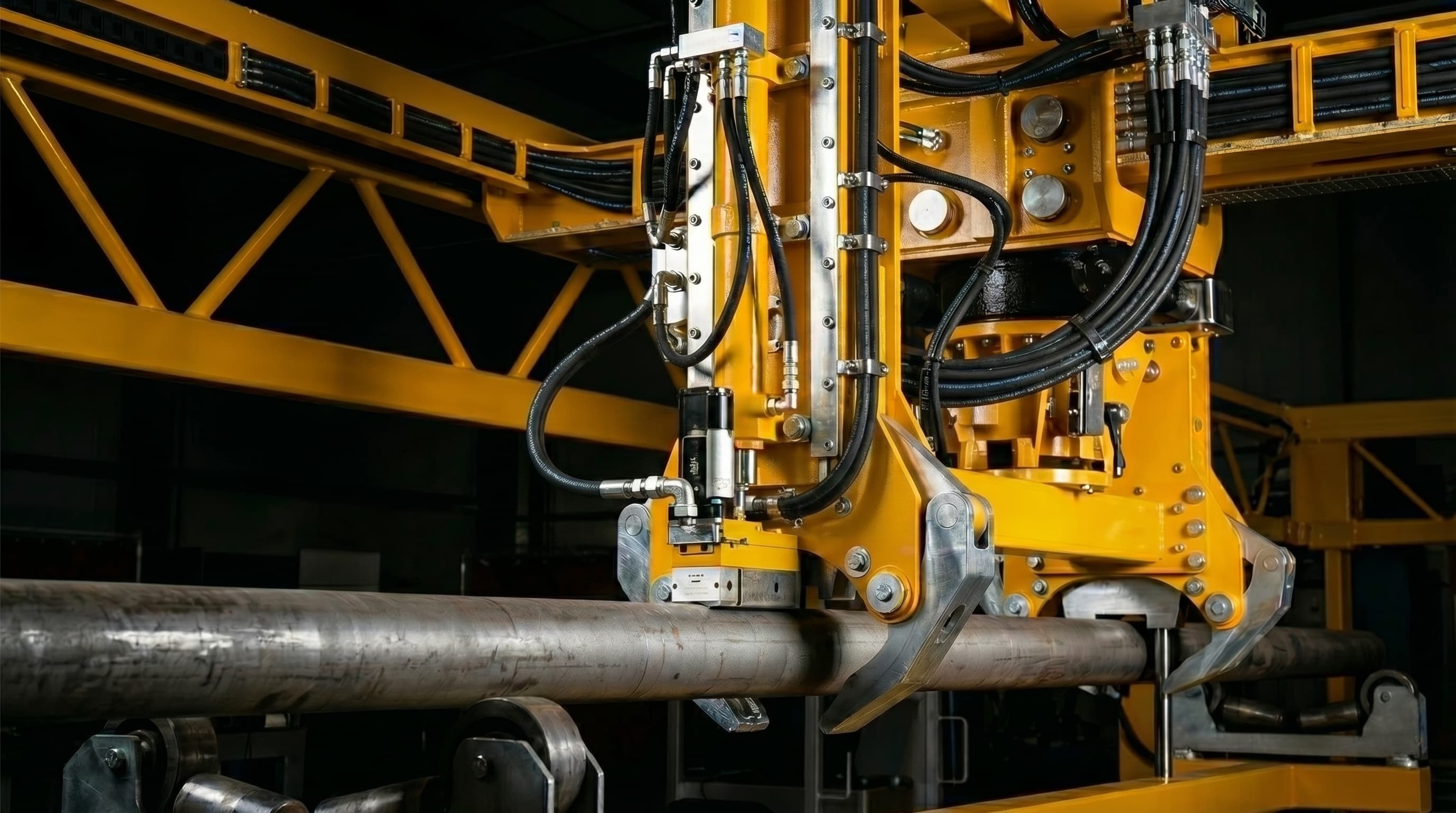 Automated rod handling mechanism on a drill rig with chain drive and mounting assembly